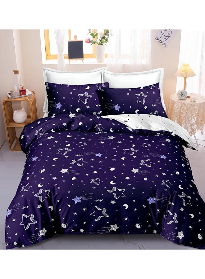 ايست من نون طقم غطاء لحاف من ٤ قطع | مصنوع من ألياف دقيقة ناعمة | ألوان متعددة | غطاء لحاف ١٦٠ × ٢٢٠ سم، ملاءة سرير ١٢٠ × ٢٠٠ سم مع جيب عميق ٣٠ سم، غطائي وسادة ٥٠ × ٧٥ سم | مناسب لمرتبة فردية - Image 1