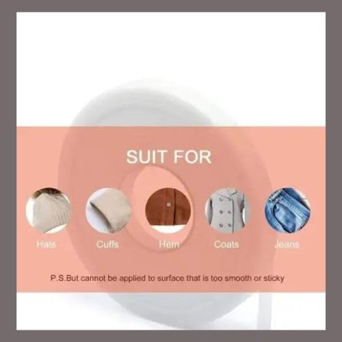 Generic Wonder Web Hemming Tape – 100 Metres | 20mm Wide | No-Sew Iron-On Hem Tape for Trousers, Curtains, Fabrics & Clothes  - Image 3