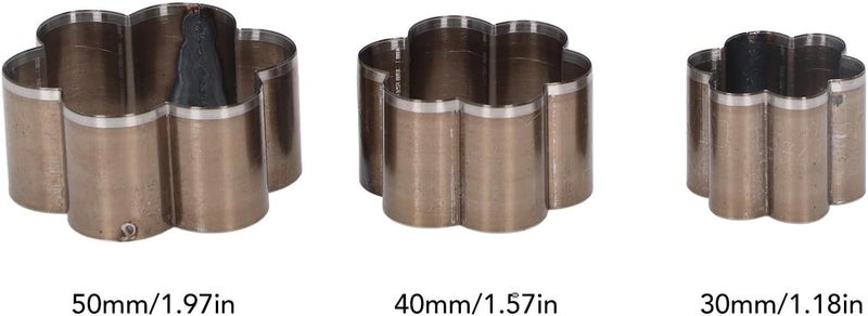 klarako 3 Pcs Flower Shaped Leather Cutter 30 40 50mm Alloy Steel Leather Cutting Die Punch for Layered Fabrics - Image 5