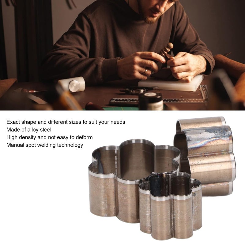 klarako 3 Pcs Flower Shaped Leather Cutter 30 40 50mm Alloy Steel Leather Cutting Die Punch for Layered Fabrics - Image 3