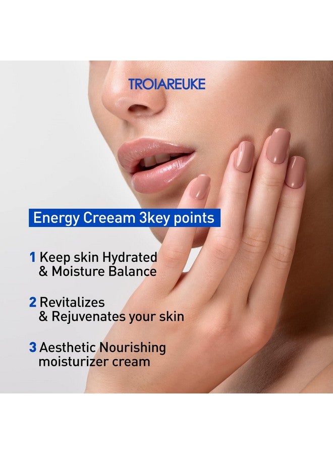 TROIAREUKE Energy Cream, Deep Nourishing Moisturizer for Face, Moisturizing Facial Night Cream with Bifida, Galactomyces, and Peptides For Dry, Dehydrated, and Combination Skin, Korean Skin Care - Image 5