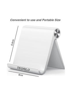 TEGRILO Cell Phone Stand for Desk Adjustable Desktop Phone Holder Compatible with iPhone 13 12 Pro Max 11 SE XS XR 8 Plus 6 7 Samsung Galaxy Note20 S20 S10 S9 S8  - Image 2