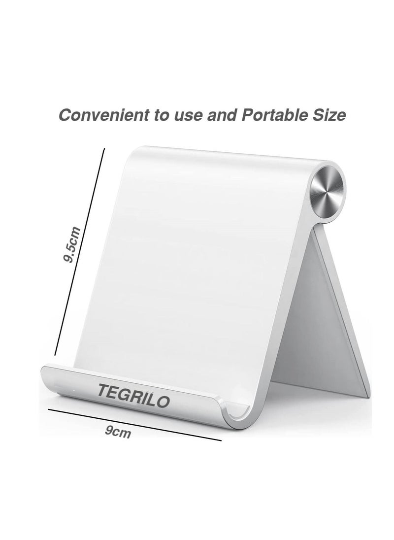 TEGRILO - Cell Phone Stand for Desk Adjustable Desktop Phone Holder Compatible with iPhone 13 12 Pro Max 11 SE XS XR 8 Plus 6 7 Samsung Galaxy Note20 S20 S10 S9 S8 - Image 1