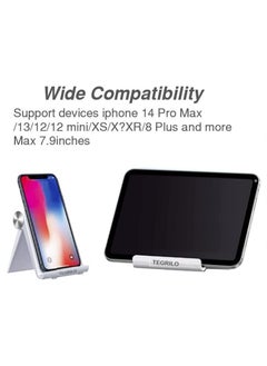 TEGRILO Cell Phone Stand for Desk Adjustable Desktop Phone Holder Compatible with iPhone 13 12 Pro Max 11 SE XS XR 8 Plus 6 7 Samsung Galaxy Note20 S20 S10 S9 S8  - Image 5