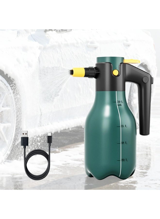 Bukela Electric Pressurized Foam Sprayer, 2L Cordless Pump Sprayer with One-Touch Lock, Portable Foam Sprayer for Car Wash, Auto Detailing, House & Pet Cleaning - Image 1