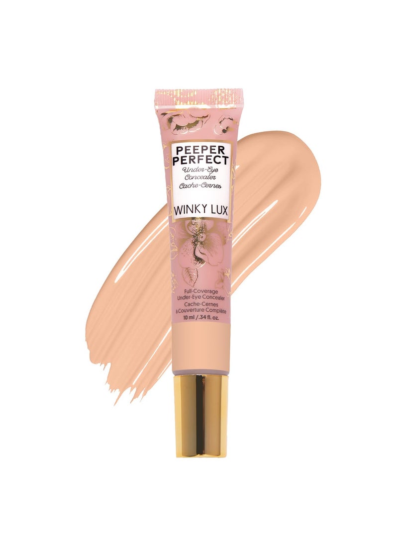 Winky Lux Winky Lux Peeper Perfect Under Eye Concealer Makeup  Eye Brightener Full Coverage Concealer for Dark Circles Color Corrector  Eye Primer With Collagen Hyaluronic Acid  Vitamin E Neutral Beige 