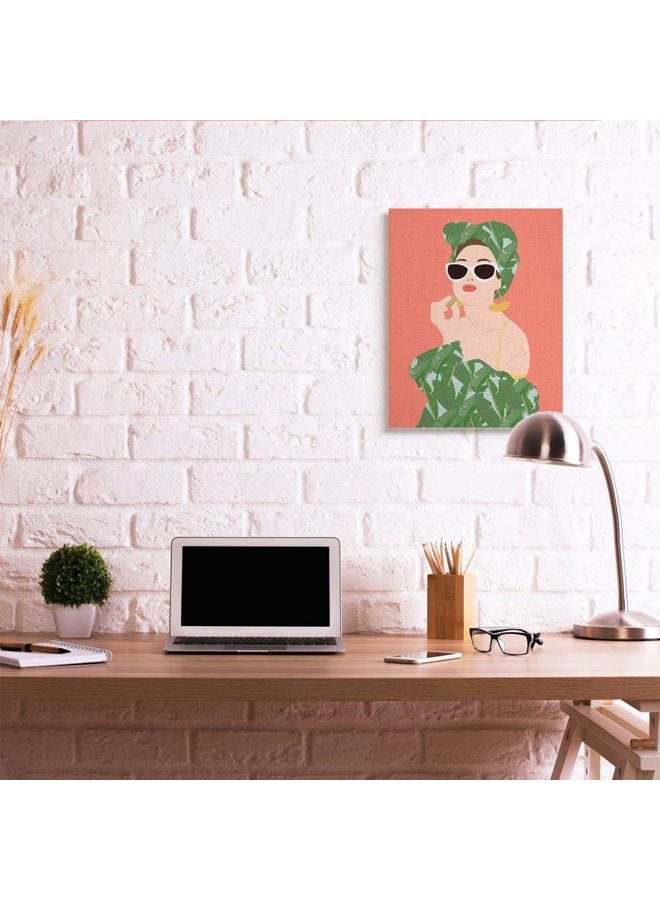 Stupell Industries Female Glamour in Tropical Fashion Lip Cosmetic Wall Art, 24x30, Pink - Image 2