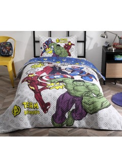 özdilek Avengers Team Single Disney Licensed Elastic Fitted Bed Sheets Quilted Children's Duvet Cover Set  - Image 1