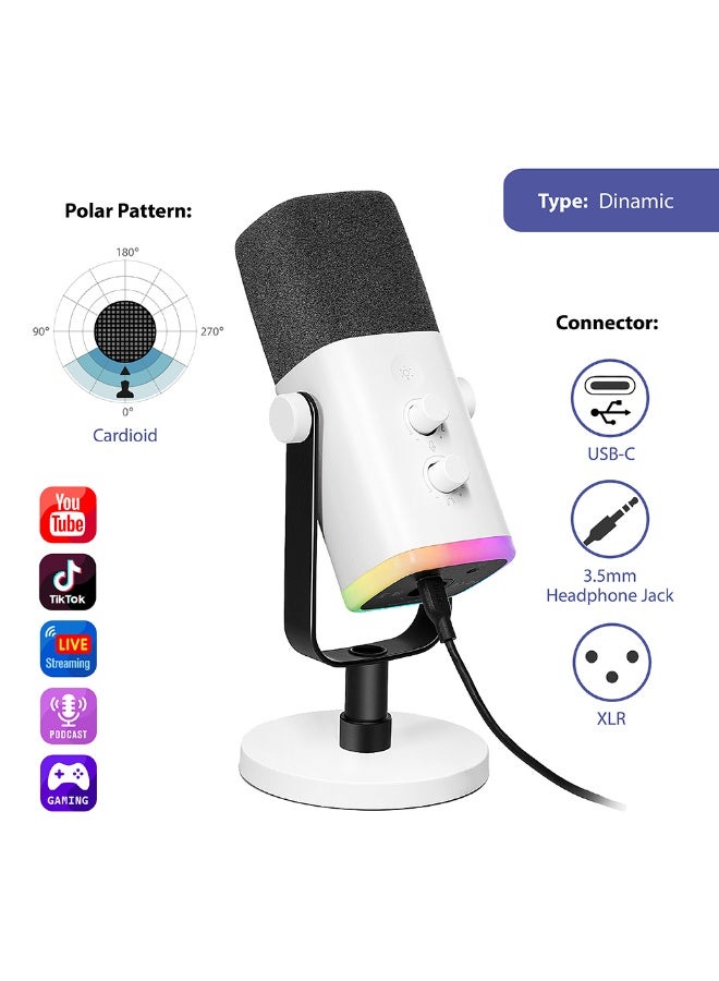 erorex RGB USB Condenser Microphone | Studio Quality | Streaming, Gaming & Podcast Mic - Image 4