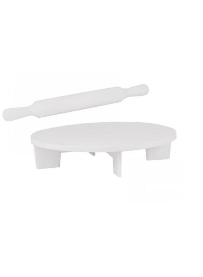 دينكس فردة العجين البلاستيكية غير اللاصقة مع لوح قوي ومتين أبيض 34 سم - Image 1