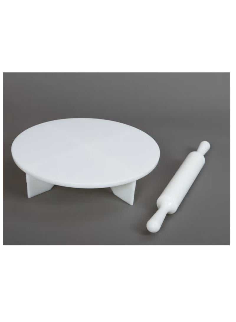 دينكس فردة العجين البلاستيكية غير اللاصقة مع لوح قوي ومتين أبيض 34 سم - Image 3