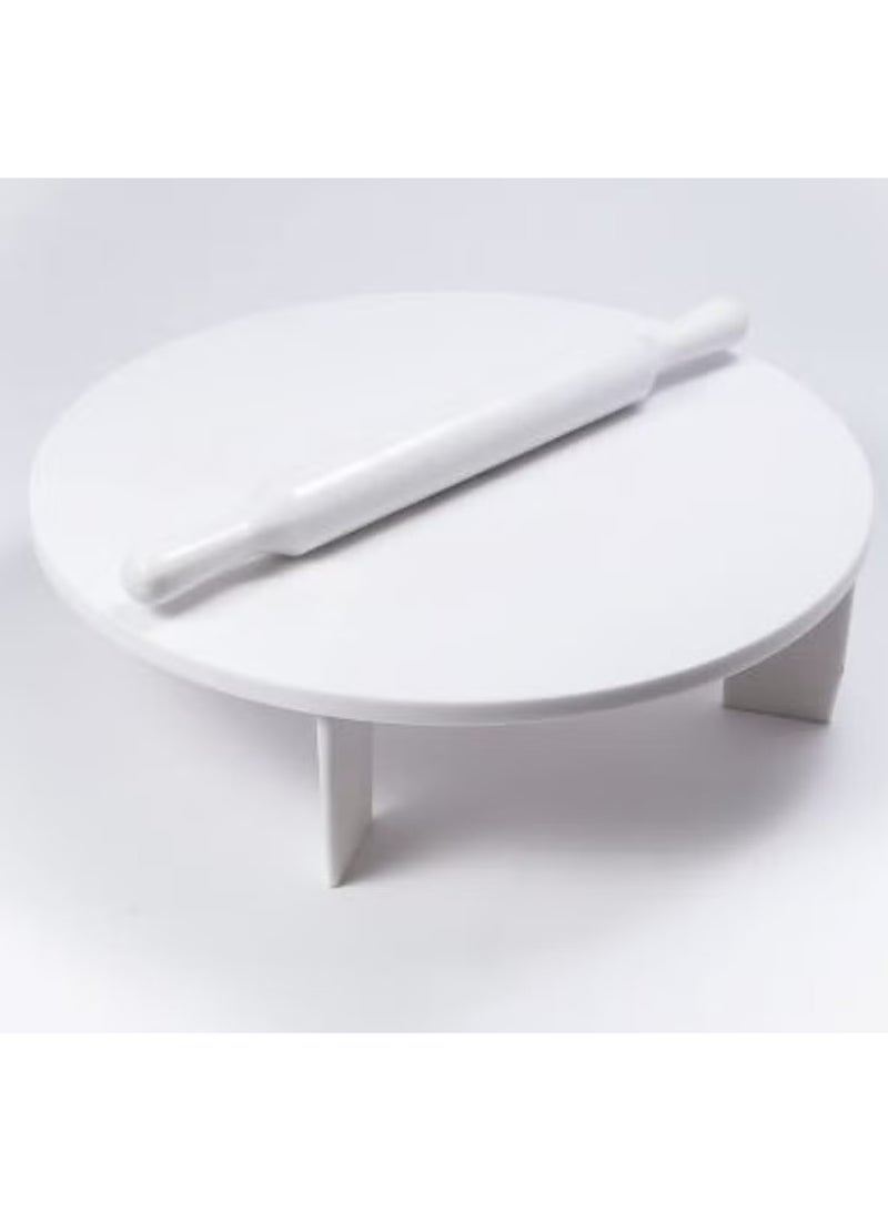 دينكس فردة العجين البلاستيكية غير اللاصقة مع لوح قوي ومتين أبيض 34 سم - Image 2