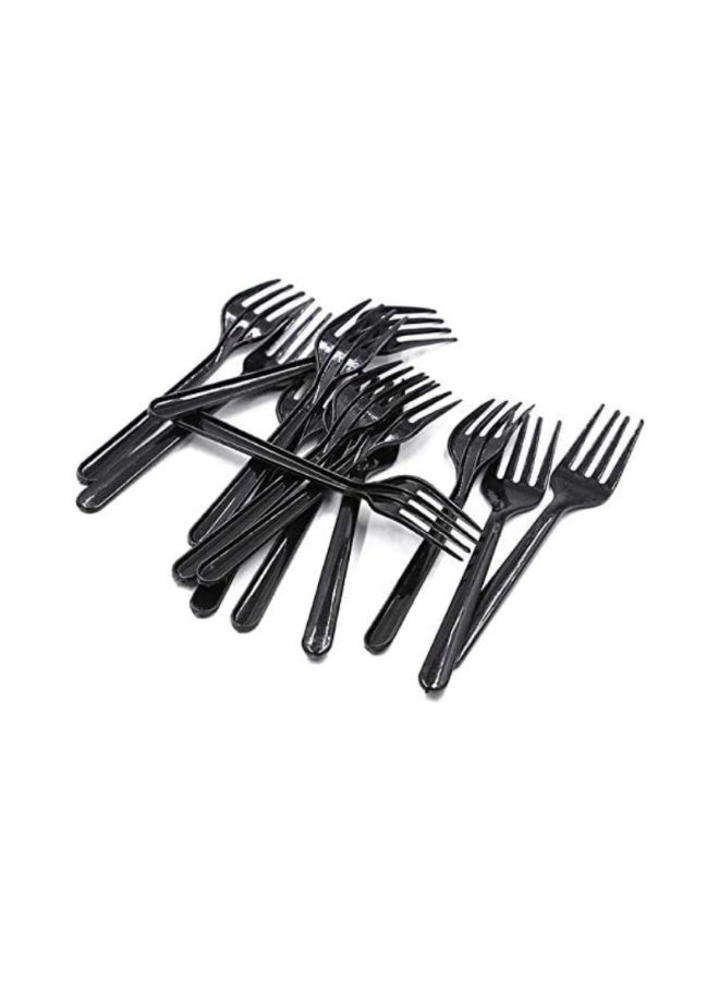 Teb Plastic Table Fork 50 packs Black - Image 1