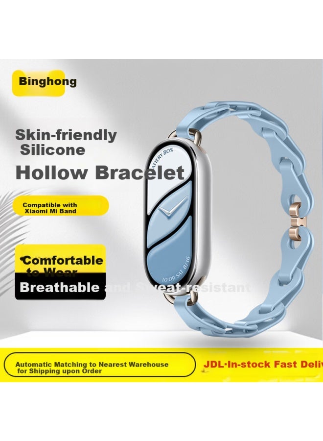 Bing Hong Binghong Silicone Wristband For Xiaomi Mi Band 10/9 Nfc, Mi Band 9, Mi Band 8, Mi Band 8 Nfc - Light Blue - Image 1