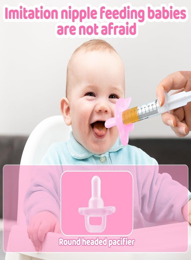 موزع أدوية الأطفال Aoaodbu، محقنة أدوية الأطفال، لهايات أطفال من عمر 0 شهر فما فوق، لهايات مصنوعة من السيليكون بنسبة 100%، خالية من مادة BPA (وردي، موديل 2) - Image 4