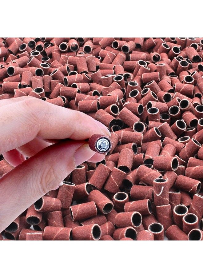 lasenersm 100 Pcs 120 Grit Nail Manicure Sanding Bands Nail Drill Bit Sand Band Grit File Sand Piece Set For Acrylic Nails Manicure Pedicure  - Image 3