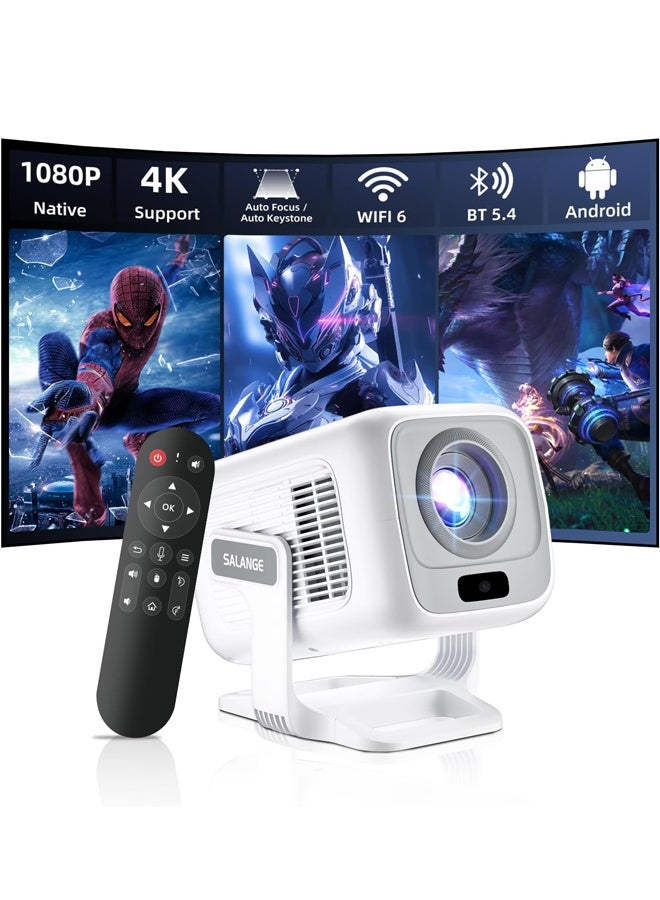 Salange Portable Projector,Mini 4K Projector for Outdoor Movies,HY260Max Auto Focus,20000LM Brightness,Short Throw,5G WiFi Bluetooth,Native 1080P,Portable Projector 4k Home Cinema - Image 1