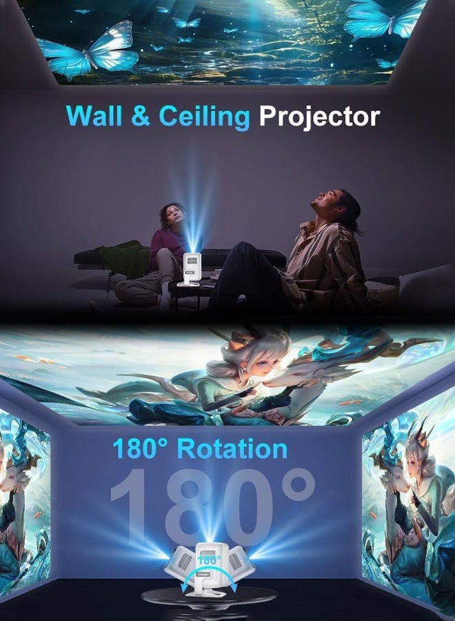 Salange Portable Projector,Mini 4K Projector for Outdoor Movies,HY260Max Auto Focus,20000LM Brightness,Short Throw,5G WiFi Bluetooth,Native 1080P,Portable Projector 4k Home Cinema - Image 4