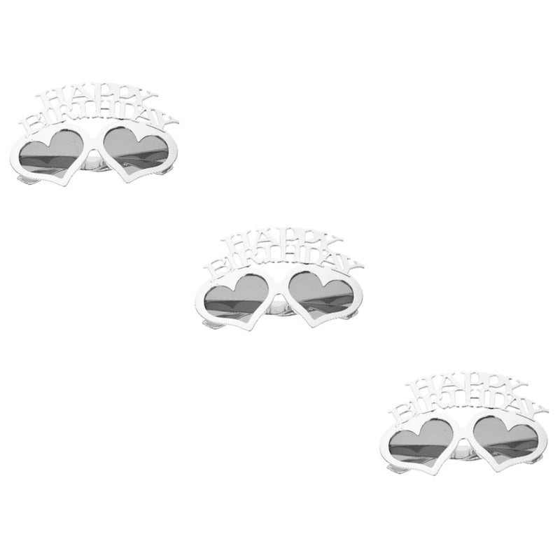 3Pcs Heart Shaped Birthday Party Glasses Novelty Eyewear For Kids Summer Travel - Image 2