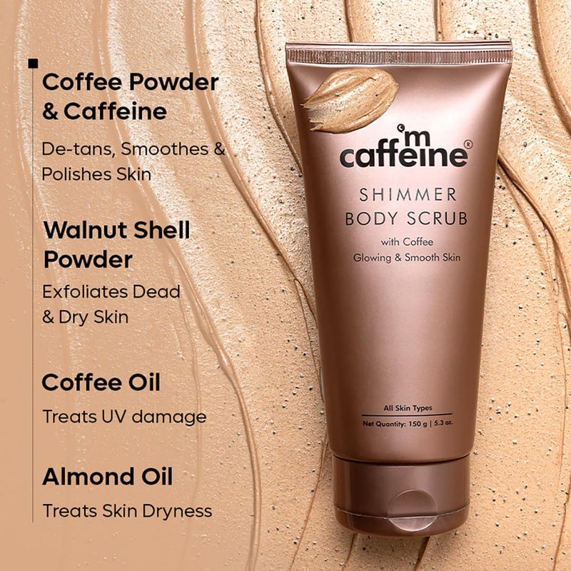 MCaffeine mCaffeine Shimmer Body Polishing Kit for women and men Shimmer Body Scrub with Coffee  Shimmer Body Butter with Cocoa Butter  For Illuminizing Soft Shimmer  Glowing Skin for men and women  - Image 4