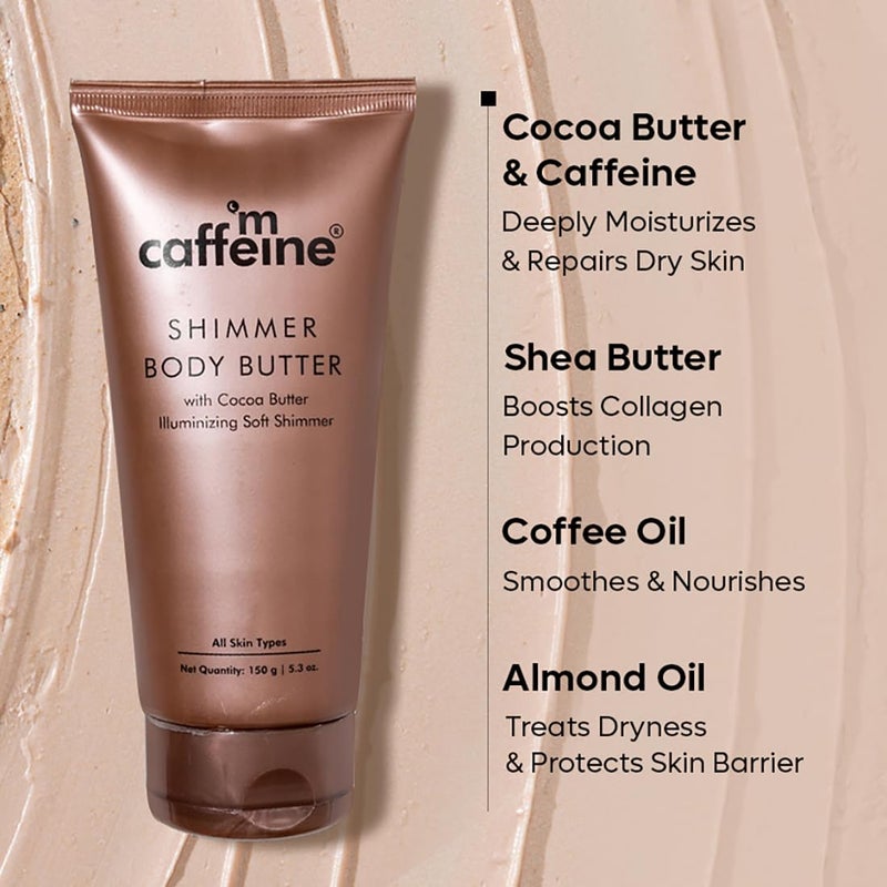 MCaffeine mCaffeine Shimmer Body Polishing Kit for women and men Shimmer Body Scrub with Coffee  Shimmer Body Butter with Cocoa Butter  For Illuminizing Soft Shimmer  Glowing Skin for men and women  - Image 5
