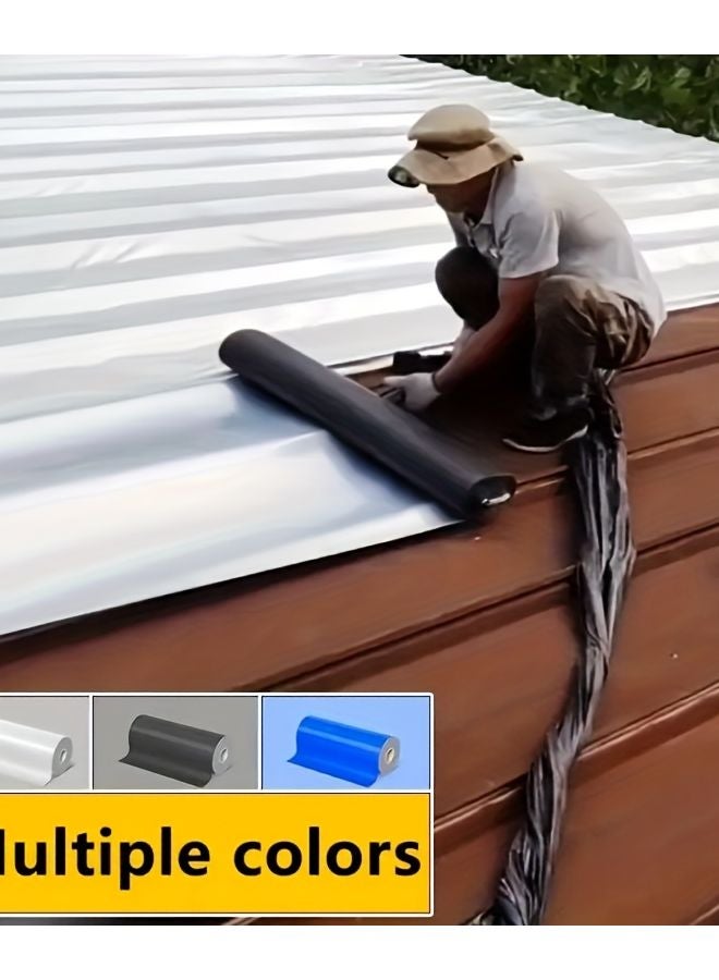 شريط سقف ثقيل من البولي فينيل كلوريد مقاوم للماء، لون رمادي، مقاس 19.6 × 196 بوصة، مقاوم للشيخوخة والصدا. - Image 5