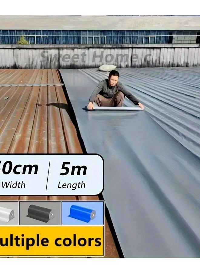 شريط سقف ثقيل من البولي فينيل كلوريد مقاوم للماء، لون رمادي، مقاس 19.6 × 196 بوصة، مقاوم للشيخوخة والصدا. - Image 3