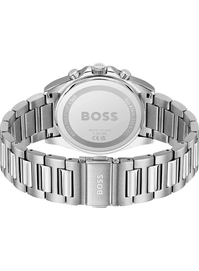 Hugo Boss 1514290 Men’s Stainless Steel Watch – Black Dial, Silver Metal Strap | 41mm Circular Case | Quartz Movement | 50M Water Resistant - Image 5