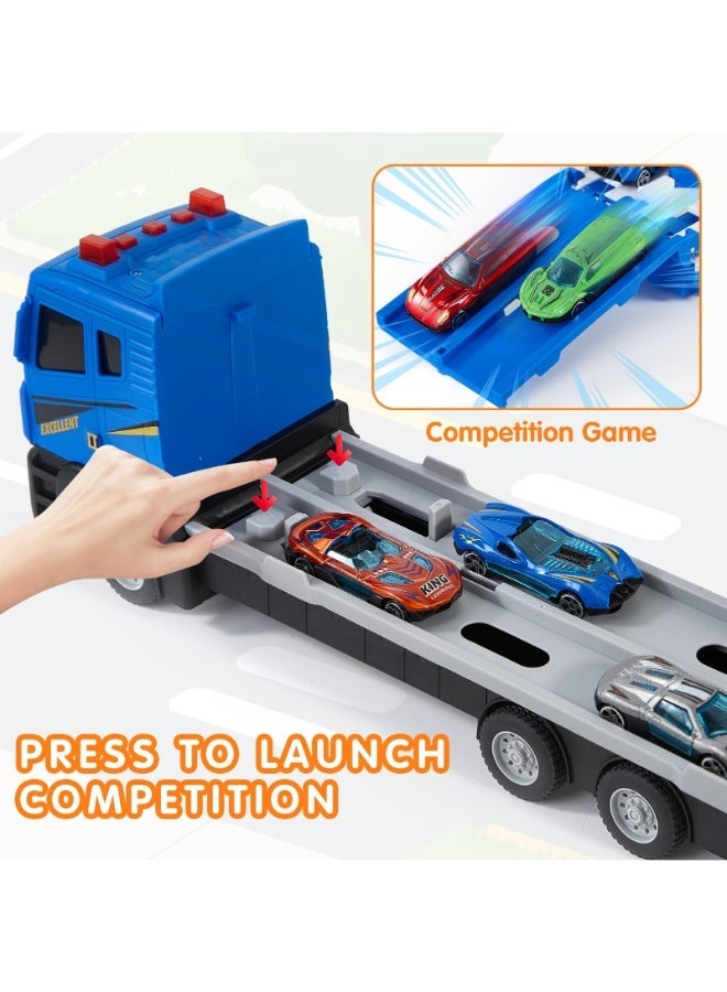 TOY GARDEN 64-Inch Catapult Race Track with 4 Die-Cast Cars – Foldable Truck Toy Set with Storage – Racing Toy for Boys & Girls Ages 3+ - Image 5