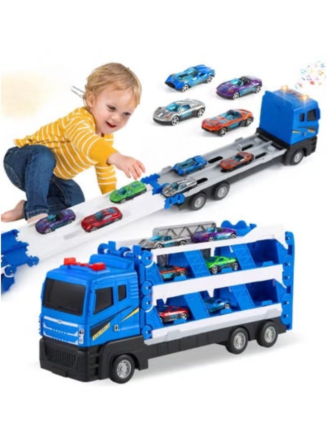TOY GARDEN 64-Inch Catapult Race Track with 4 Die-Cast Cars – Foldable Truck Toy Set with Storage – Racing Toy for Boys & Girls Ages 3+ - Image 3
