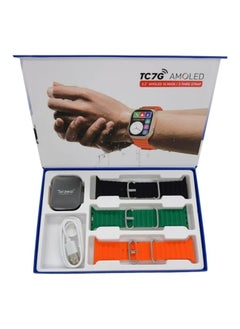 TC7G 2.2 Inch Full Screen Display Smart Watch With Sim Slot 3 Pair Straps and Wireless Charger