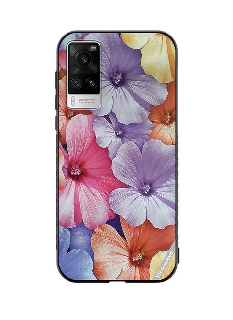 Protective Case Cover For Vivo X60 Pro Flower Design Multicolour