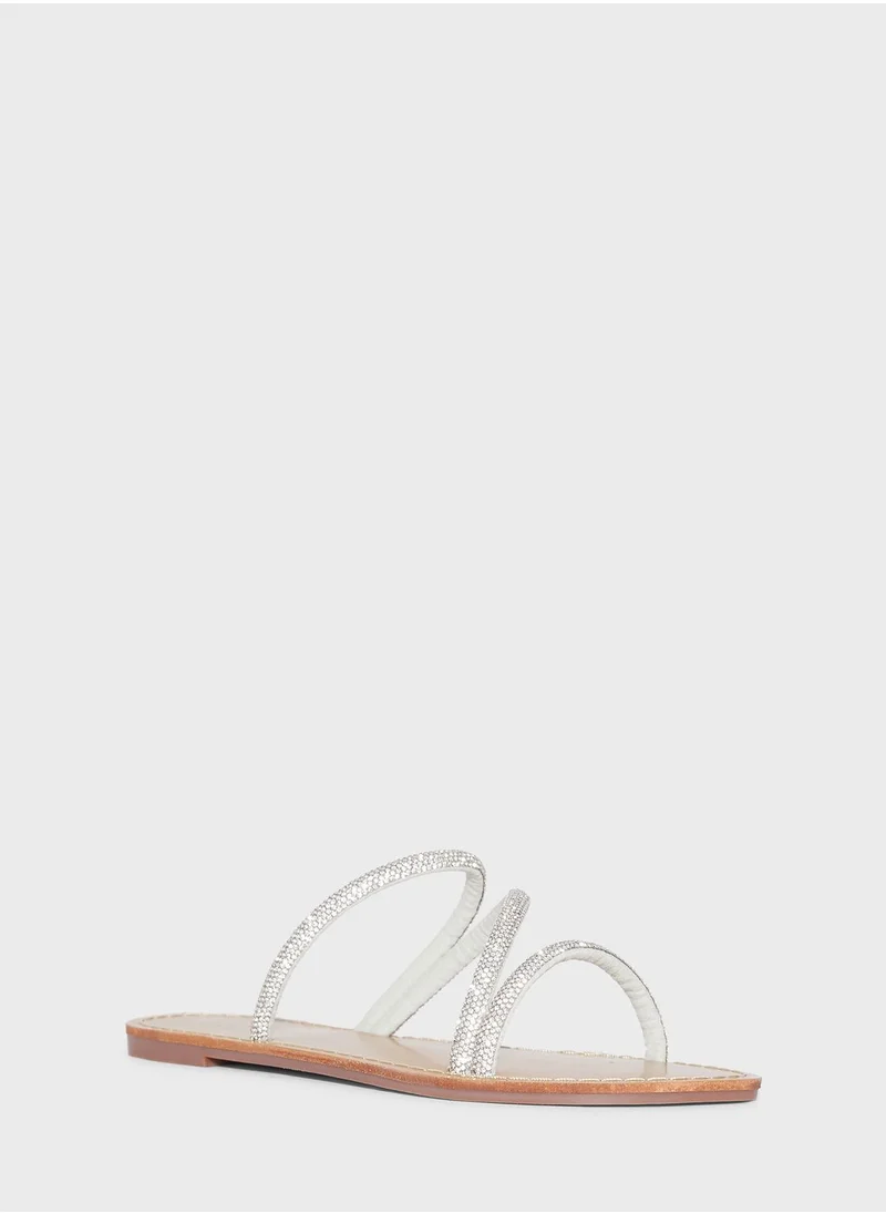 Ginger Embellished Strappy Flat Sandals