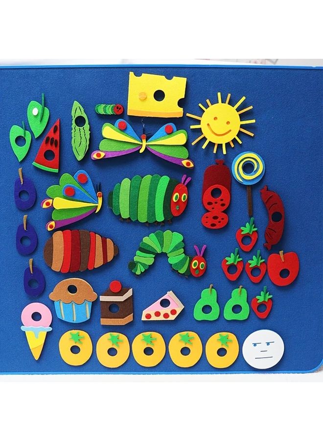 35Pcs Felt The Very Hungry Caterpillar Play Set With Storage Bag For Storytelling - Image 4