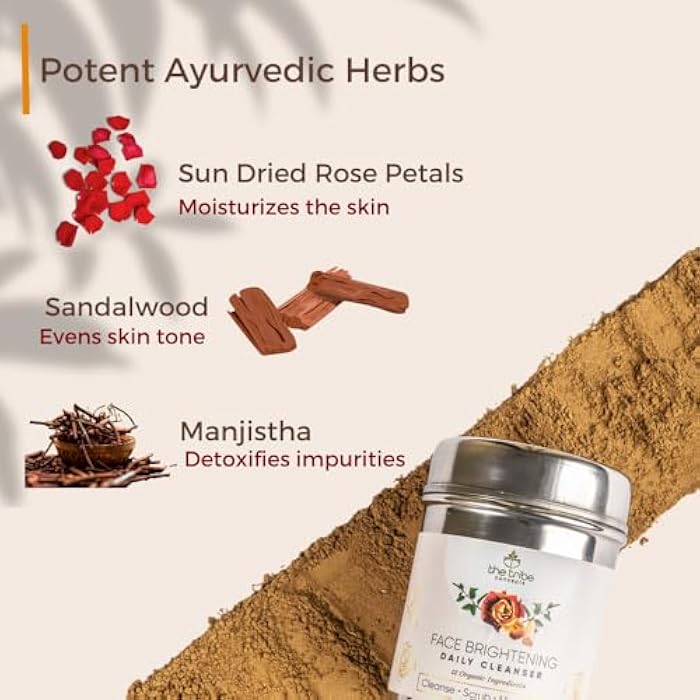 The Tribe Concepts Face Brightening Daily Cleanser, 3-in-1 Cleanser, Scrub & Mask for Instant Glow, Tan & Blackhead Removal – 100g - Image 3