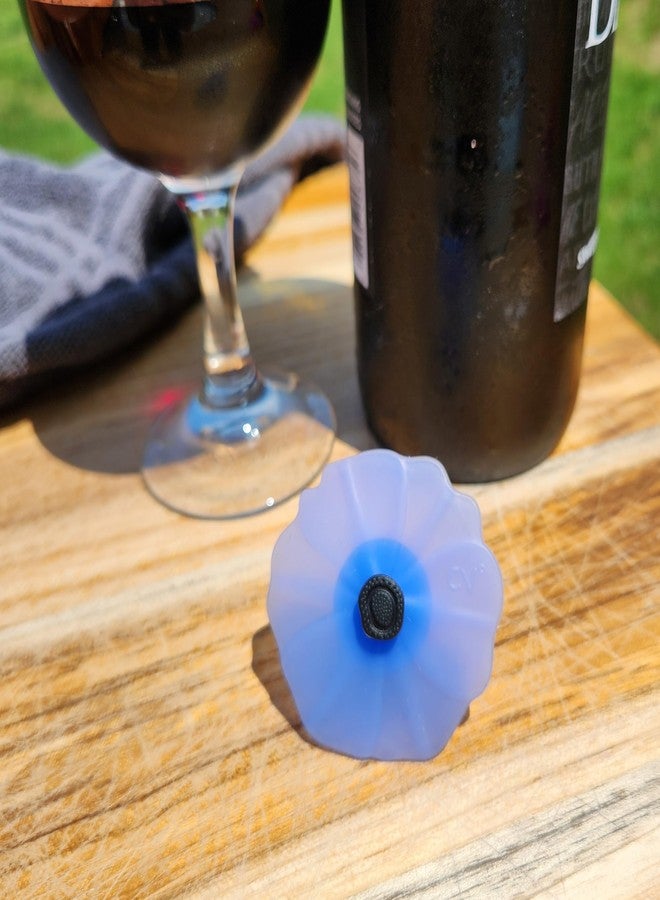 تشارلز فيانسين مجموعة سدادات زجاجات النبيذ/الزجاجات المسطحة من السيليكون من تشارلز فيانسين بوبي بوب - سيليكون (وردي، أبيض، نيلي، أزرق) - Image 3