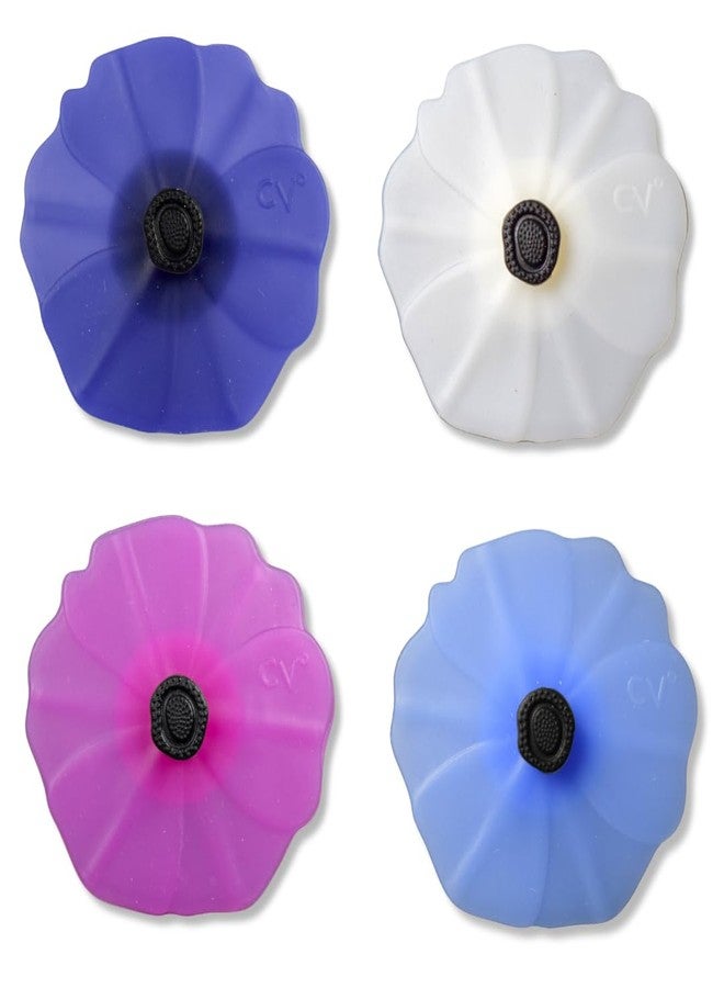 تشارلز فيانسين مجموعة سدادات زجاجات النبيذ/الزجاجات المسطحة من السيليكون من تشارلز فيانسين بوبي بوب - سيليكون (وردي، أبيض، نيلي، أزرق) - Image 1