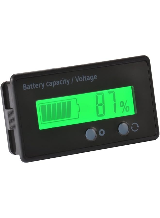 جهاز قياس سعة بطارية LCD، مؤشر حالة بطارية الرصاص الحمضية المقاوم للماء 12 فولت/24 فولت/36 فولت/48 فولت، جهاز اختبار سعة بطارية الليثيوم، مقياس الجهد، شاشة إضاءة خلفية خضراء لبطارية السيارة - Image 2