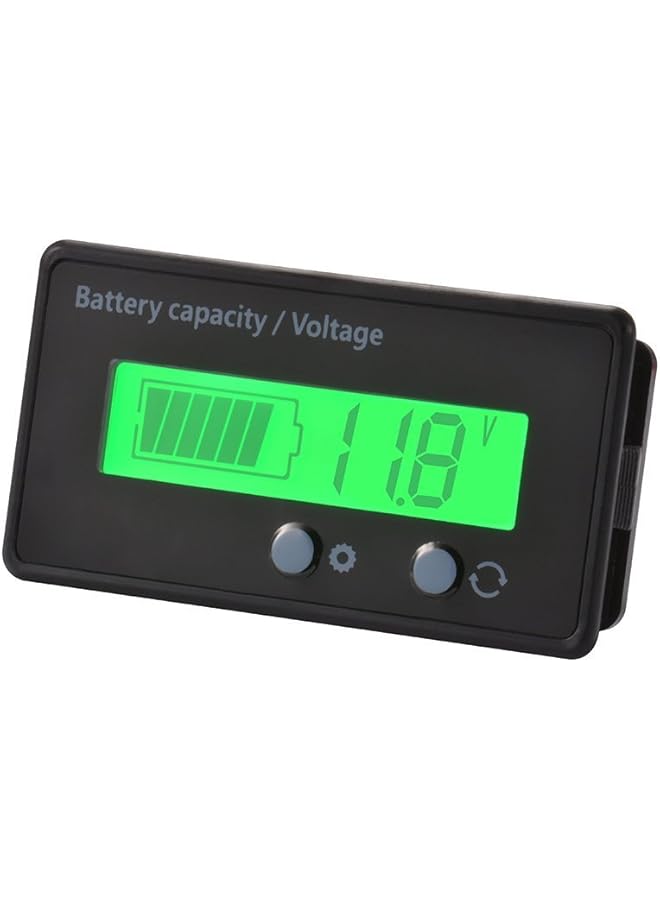جهاز قياس سعة بطارية LCD، مؤشر حالة بطارية الرصاص الحمضية المقاوم للماء 12 فولت/24 فولت/36 فولت/48 فولت، جهاز اختبار سعة بطارية الليثيوم، مقياس الجهد، شاشة إضاءة خلفية خضراء لبطارية السيارة - Image 3