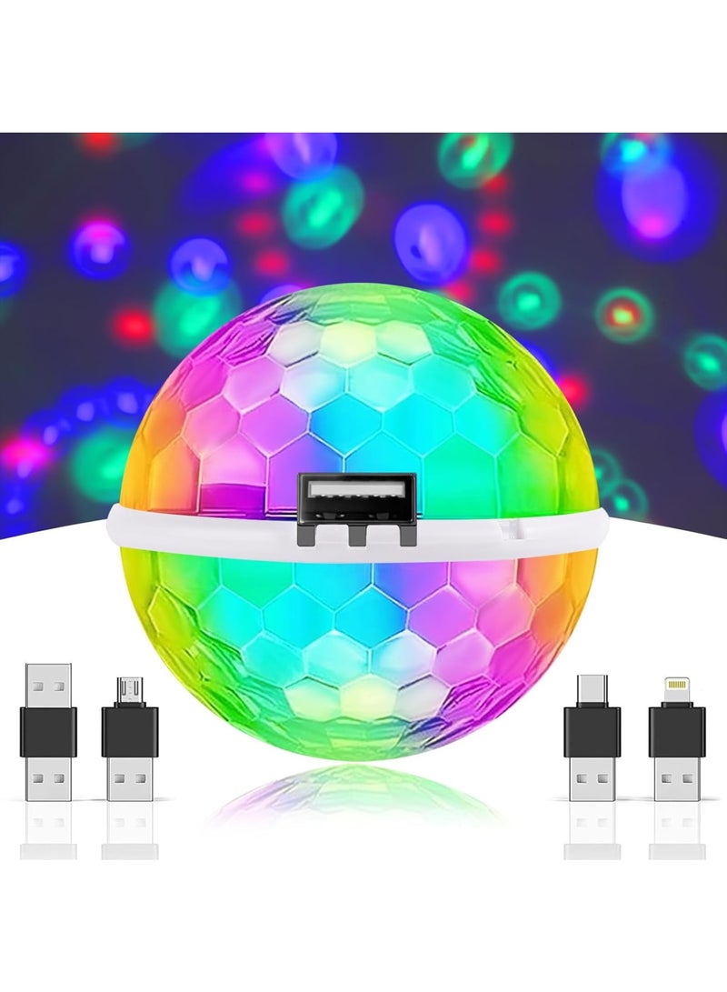Zikra ضوء كرة الديسكو، أضواء ديسكو قابلة لإعادة الشحن عبر USB، أضواء مسرح ديسكو DJ، خلق جو احتفالي للحفلات، KTV، عيد الميلاد - Image 1