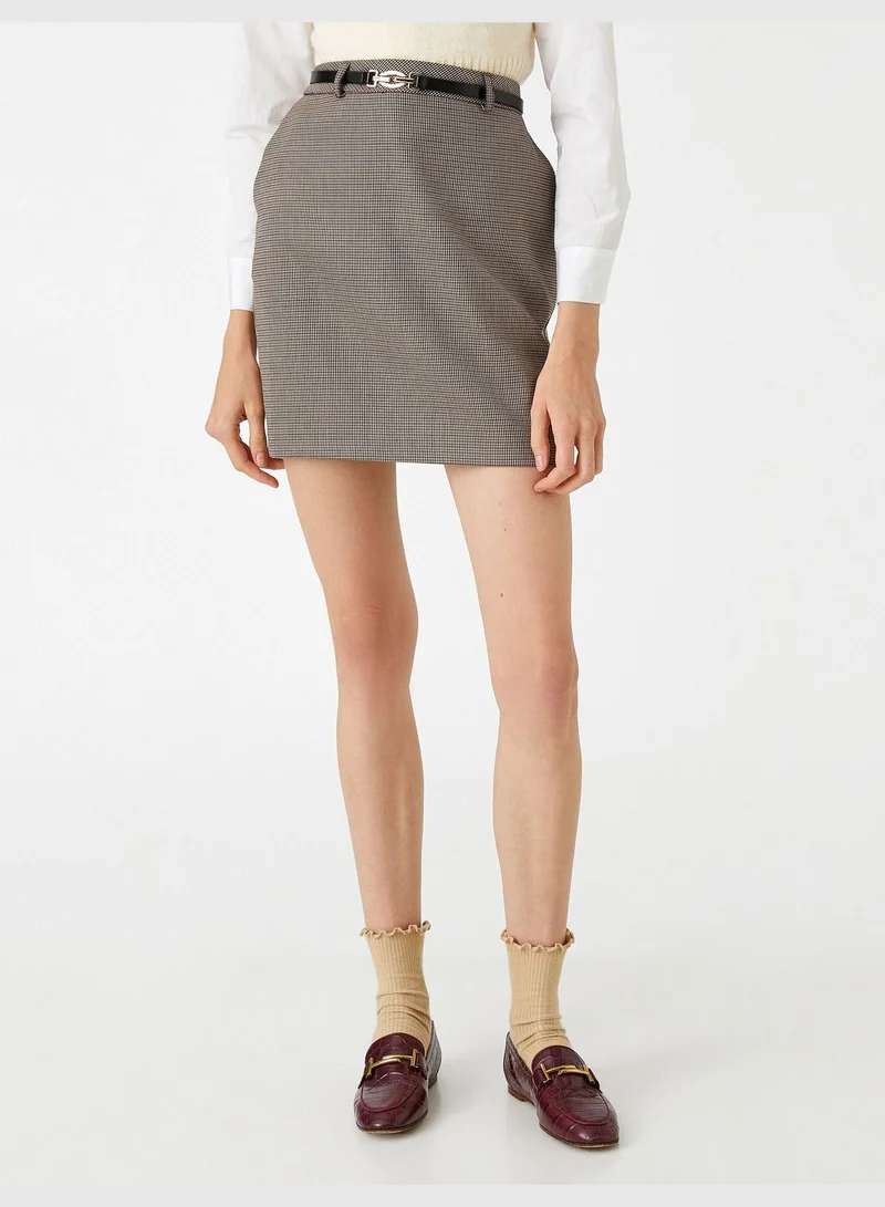 KOTON Belted Mini Skirt