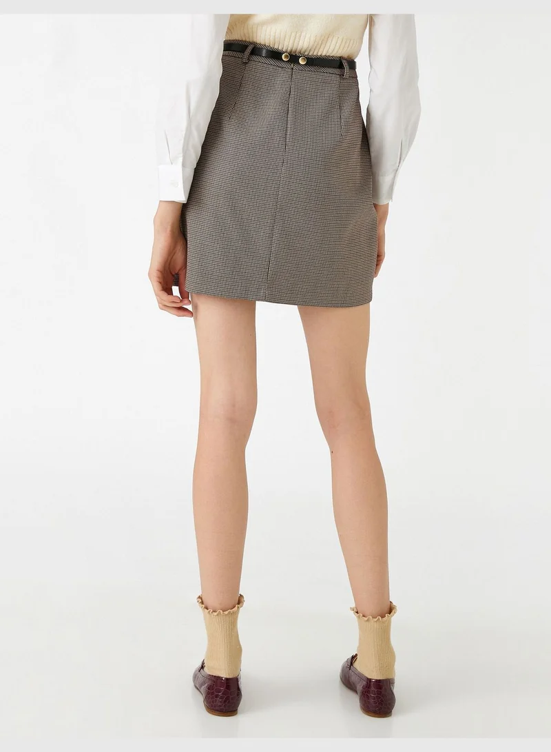 KOTON Belted Mini Skirt