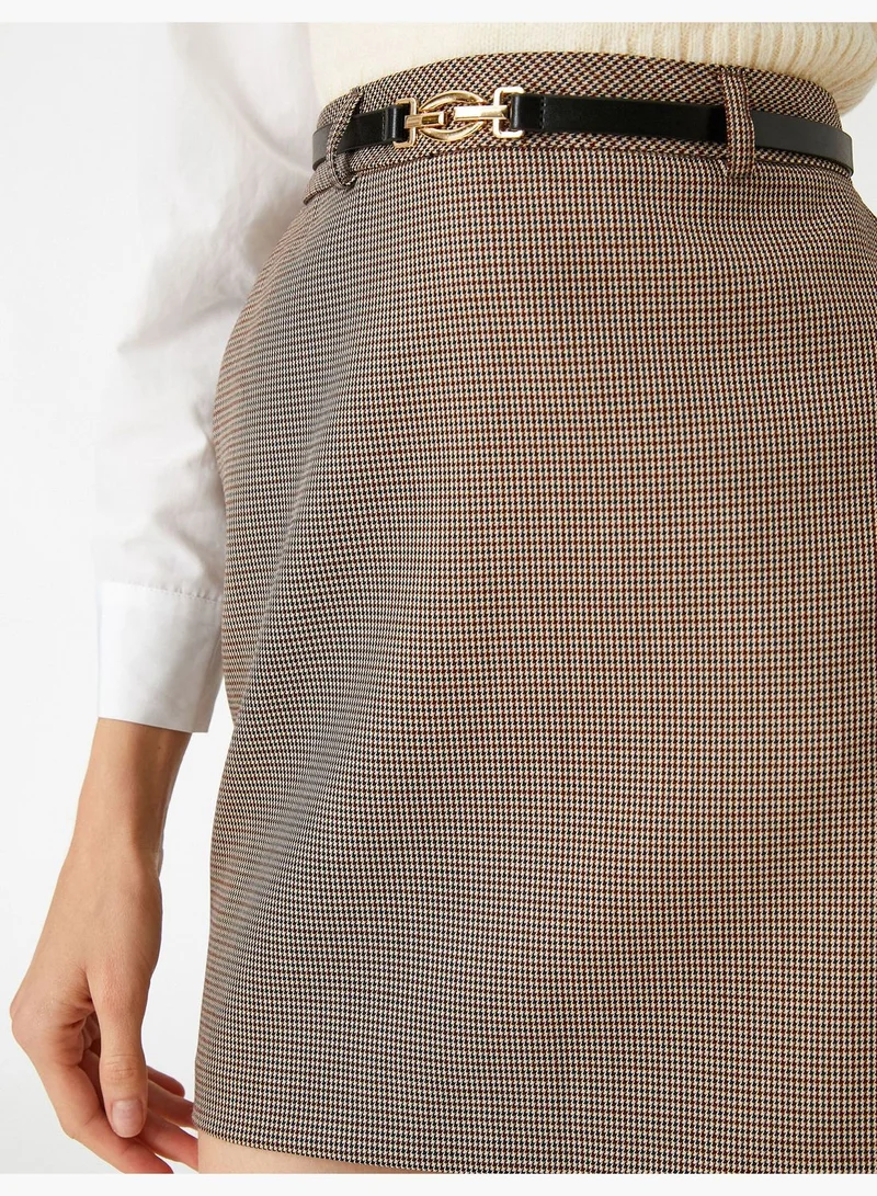 KOTON Belted Mini Skirt