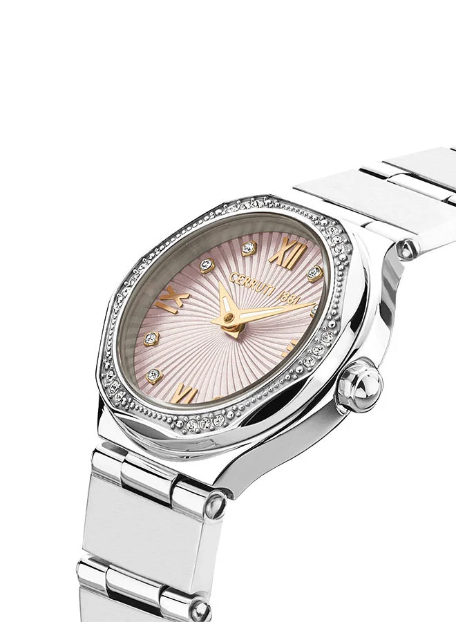 شيروتي 1881 Women's Round Shape Stainless Steel Band Analog Wrist Watch 26 mm - Grey Dial - CIWLH2225303
