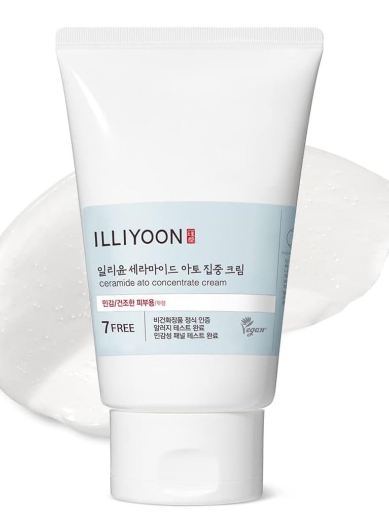 Illiyoon Ceramide Ato Concentrate Cream - 100hr Hydration Face & Body Moisturizer for Dry & Sensitive Skin, Skin Barrier Repair, Vegan Certified, Gentle for Infants (200ml) - Image 1