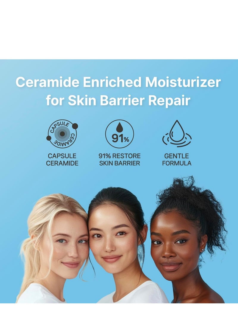 Illiyoon Ceramide Ato Concentrate Cream - 100hr Hydration Face & Body Moisturizer for Dry & Sensitive Skin, Skin Barrier Repair, Vegan Certified, Gentle for Infants (200ml) - Image 2