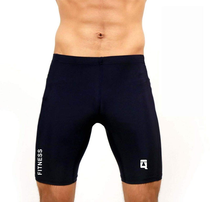 Quada Unisex Lycra Spandex Plain Compression Shorts Athletic Fit Sports Inner Wear (Large) - Image 4