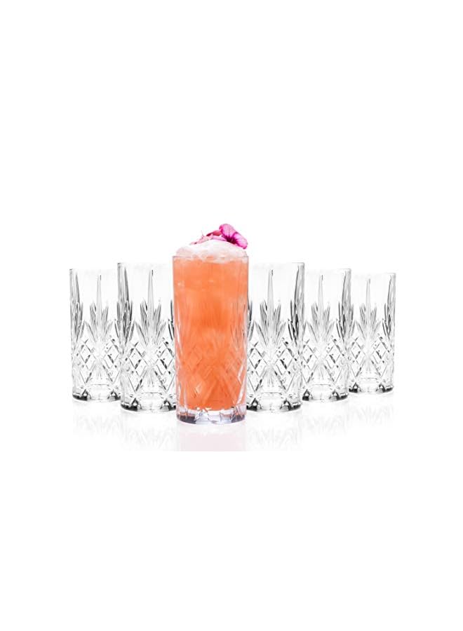 RCR 25766020006 أكواب مياه كوكتيل هاي بول من ميلوديا كريستال، 350 مل، مجموعة من 6 قطع - Image 4