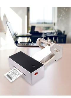 KASTWAVE Label Holder,Thermal Label Holder for Rolls and Fan-fold Stack Labels Paper Holder Bracket Stand Work with Desktop Thermal Shipping Label Printer  - Image 2