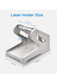 KASTWAVE Label Holder,Thermal Label Holder for Rolls and Fan-fold Stack Labels Paper Holder Bracket Stand Work with Desktop Thermal Shipping Label Printer  - Image 4